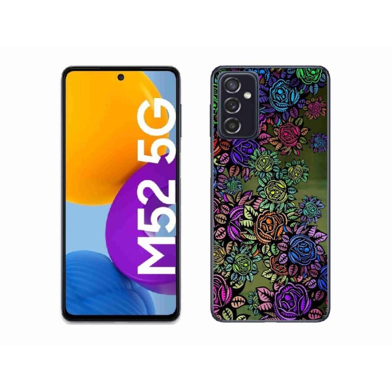 Gelový kryt mmCase na mobil Samsung Galaxy M52 5G - květiny 6