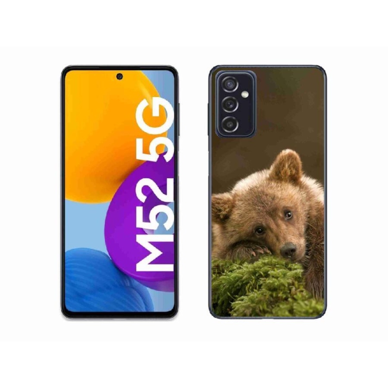 Gelový kryt mmCase na mobil Samsung Galaxy M52 5G - medvěd