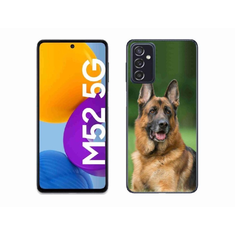 Gelový kryt mmCase na mobil Samsung Galaxy M52 5G - německý ovčák