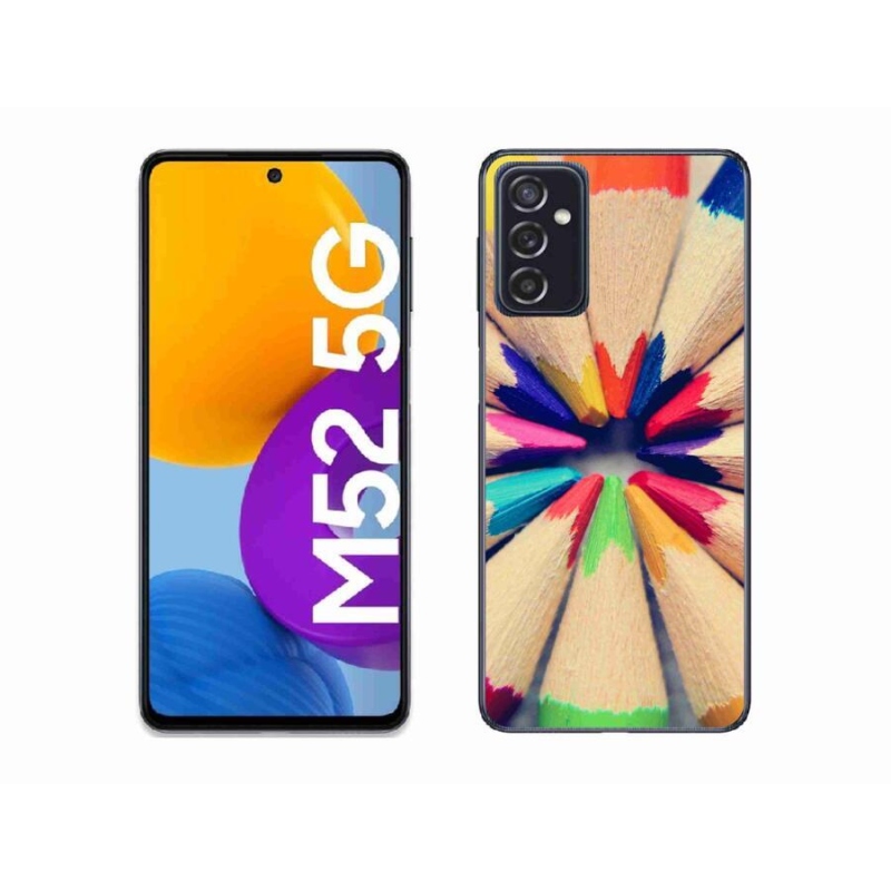 Gelový kryt mmCase na mobil Samsung Galaxy M52 5G - pastelky