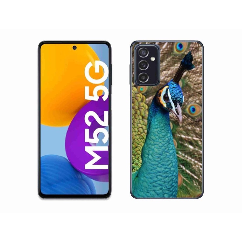 Gelový kryt mmCase na mobil Samsung Galaxy M52 5G - páv
