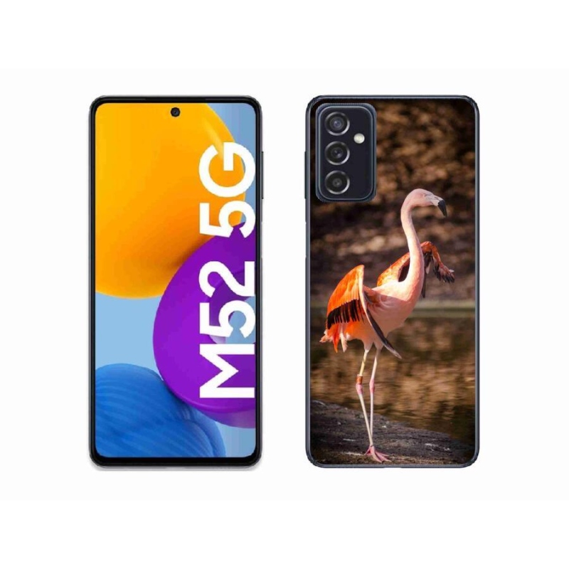 Gelový kryt mmCase na mobil Samsung Galaxy M52 5G - plameňák 2