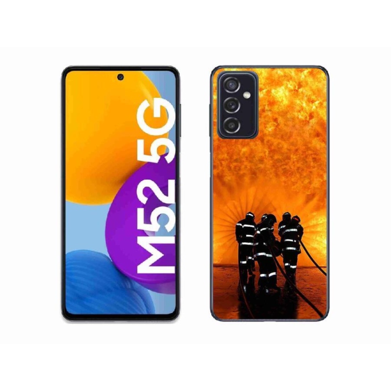 Gelový kryt mmCase na mobil Samsung Galaxy M52 5G - požár