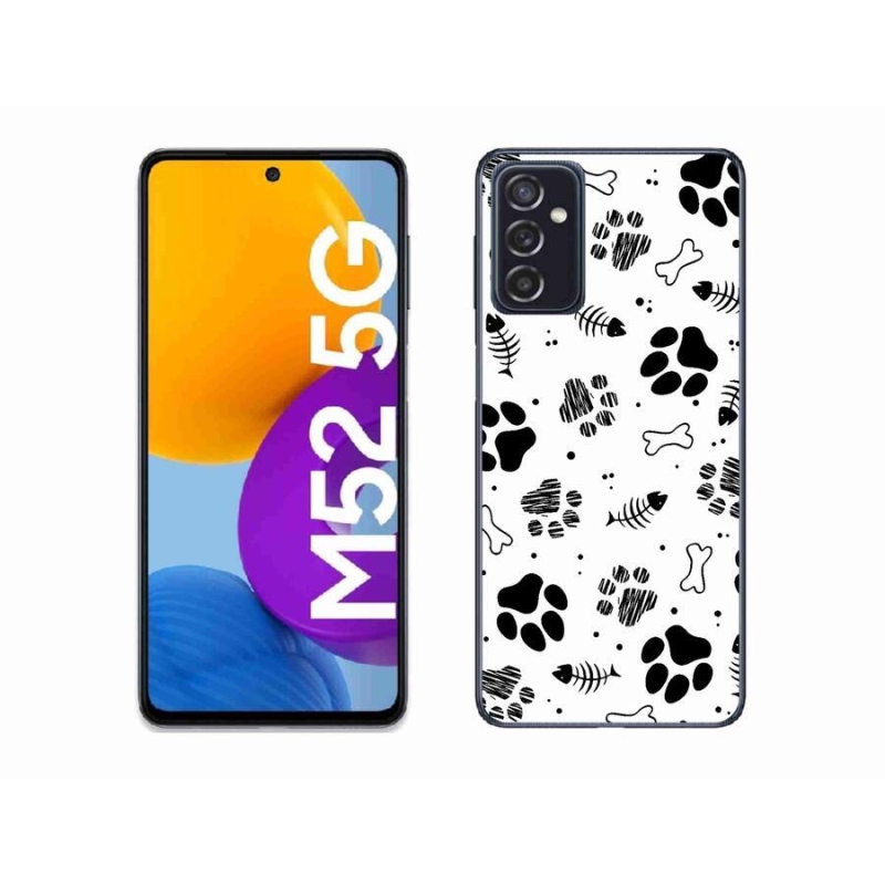 Gelový kryt mmCase na mobil Samsung Galaxy M52 5G - psí tlapky 1