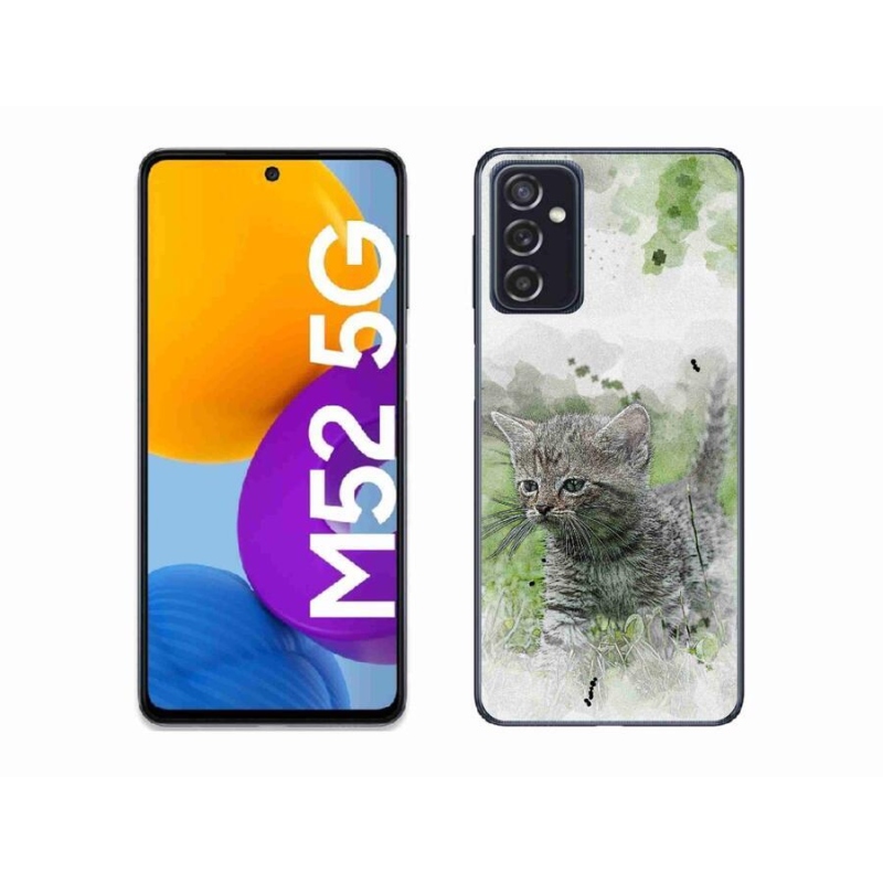Gelový kryt mmCase na mobil Samsung Galaxy M52 5G - roztomilé kotě 1