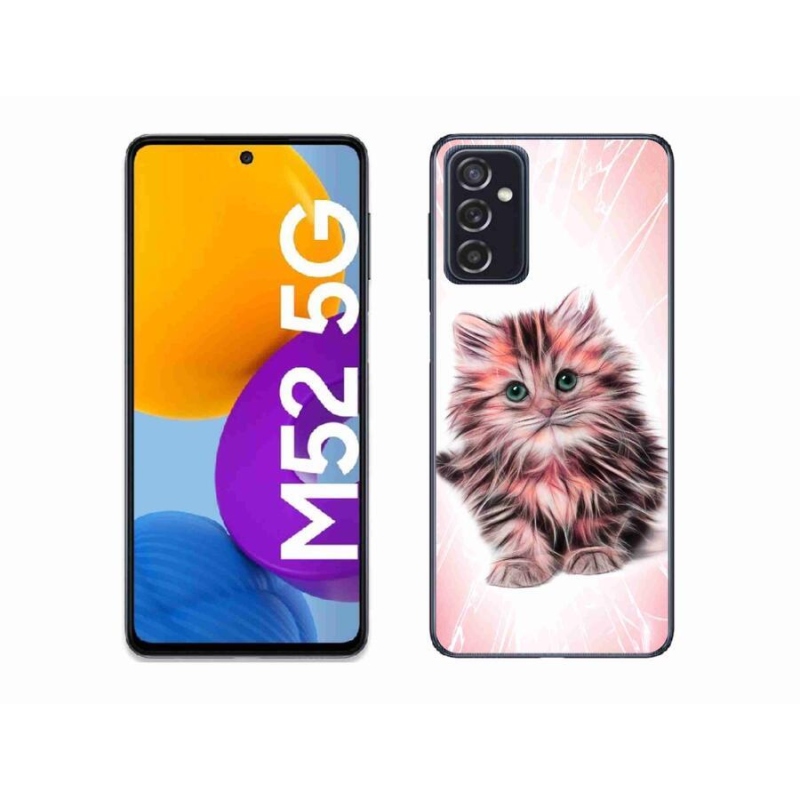 Gelový kryt mmCase na mobil Samsung Galaxy M52 5G - roztomilé kotě