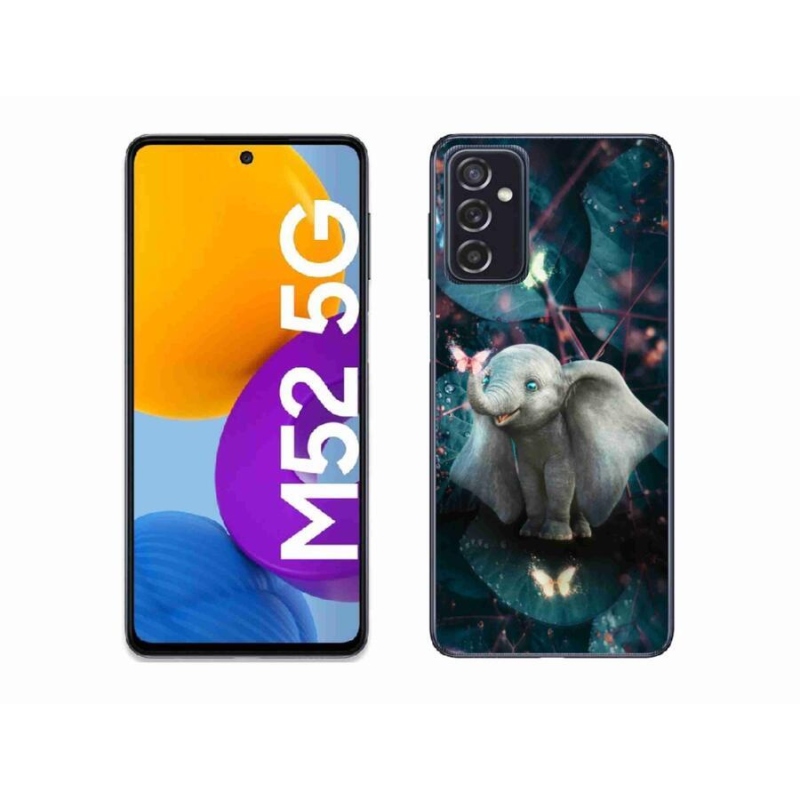Gelový kryt mmCase na mobil Samsung Galaxy M52 5G - roztomilý slon
