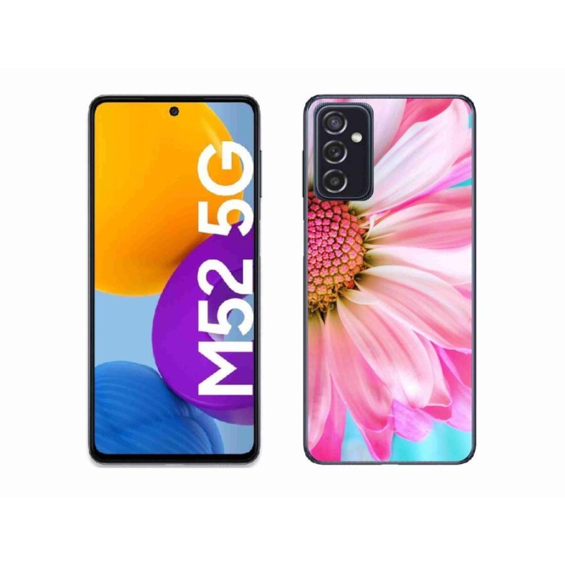 Gelový kryt mmCase na mobil Samsung Galaxy M52 5G - růžová květina