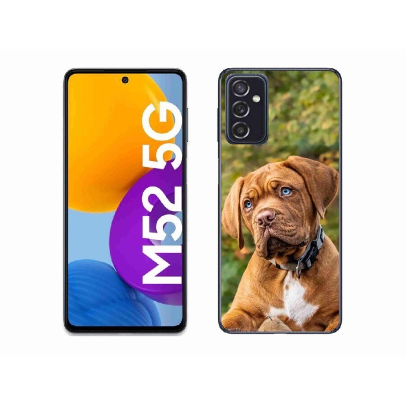 Gelový kryt mmCase na mobil Samsung Galaxy M52 5G - štěně