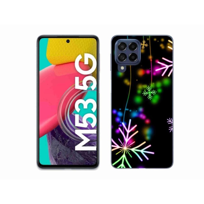 Gelový kryt mmCase na mobil Samsung Galaxy M53 5G - barevné vločky