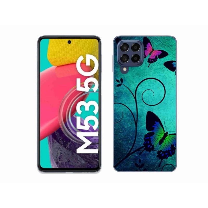 Gelový kryt mmCase na mobil Samsung Galaxy M53 5G - barevní motýli