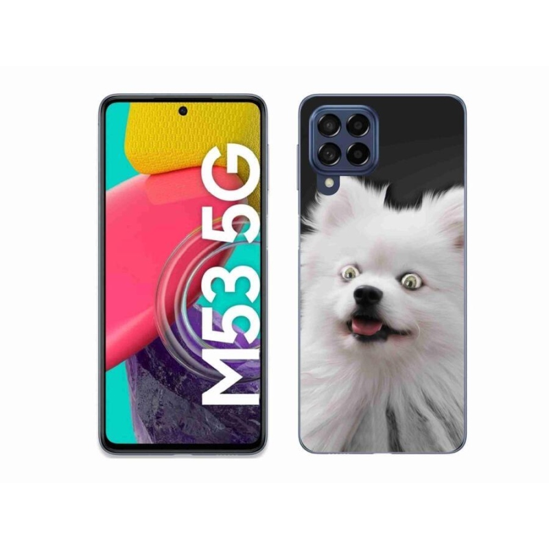 Gelový kryt mmCase na mobil Samsung Galaxy M53 5G - bílý špic