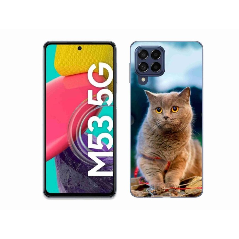 Gelový kryt mmCase na mobil Samsung Galaxy M53 5G - britská modrá 2