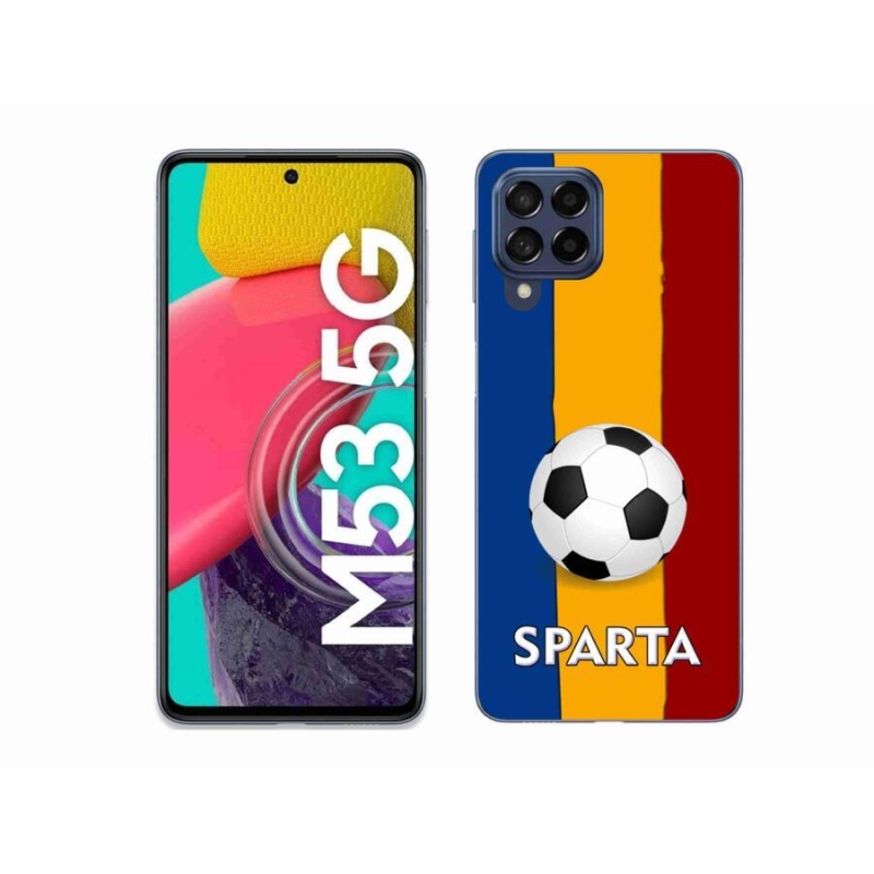 Gelový kryt mmCase na mobil Samsung Galaxy M53 5G - fotbal 1