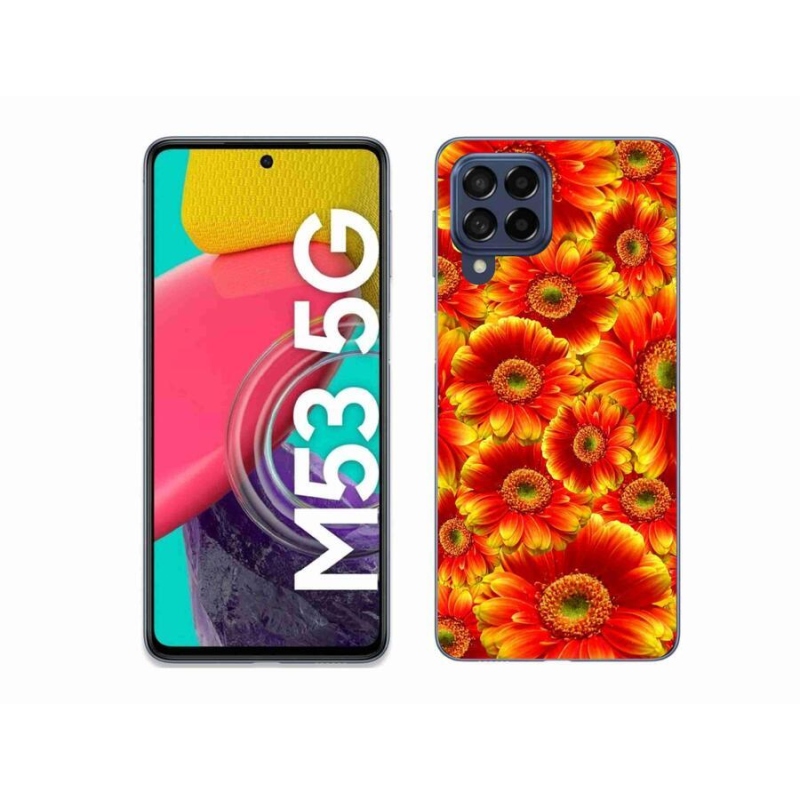 Gelový kryt mmCase na mobil Samsung Galaxy M53 5G - gerbera 1