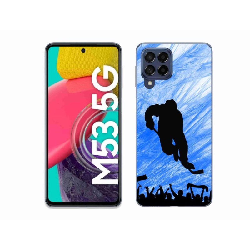 Gelový kryt mmCase na mobil Samsung Galaxy M53 5G - hokejový hráč