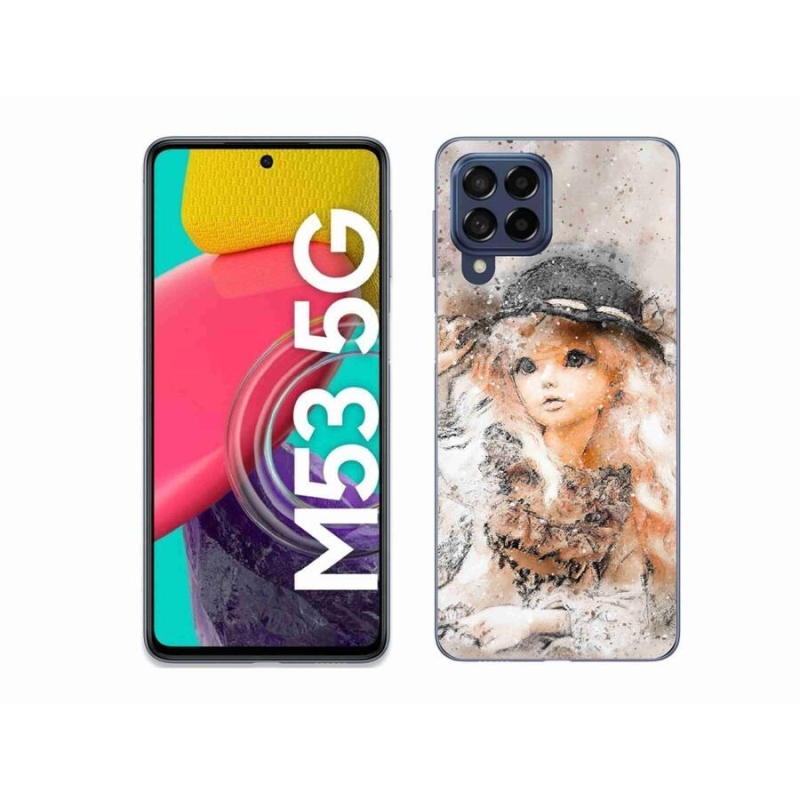 Gelový kryt mmCase na mobil Samsung Galaxy M53 5G - holčička s kloboukem