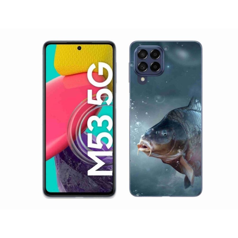 Gelový kryt mmCase na mobil Samsung Galaxy M53 5G - kapr a bublinky