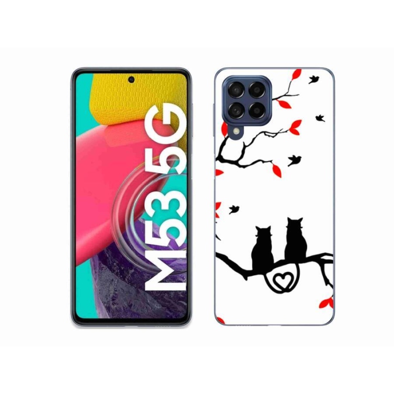 Gelový kryt mmCase na mobil Samsung Galaxy M53 5G - kočičí láska
