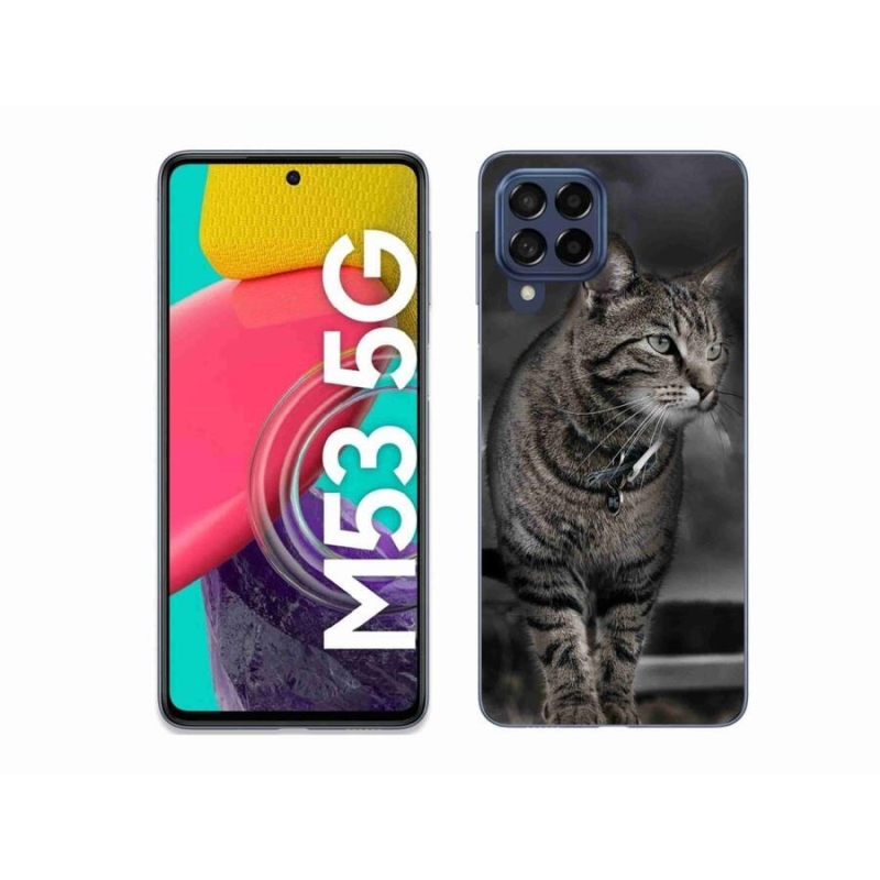 Gelový kryt mmCase na mobil Samsung Galaxy M53 5G - kočka