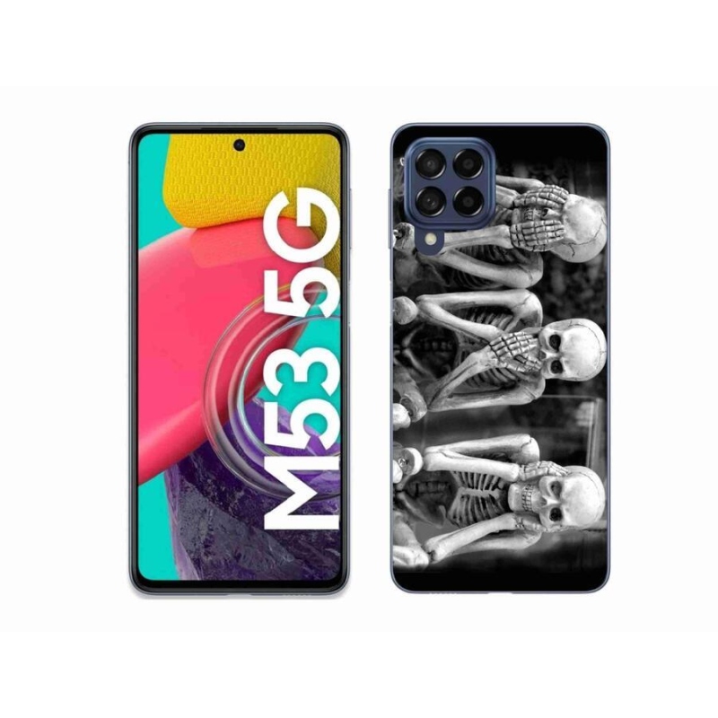 Gelový kryt mmCase na mobil Samsung Galaxy M53 5G - kostlivci