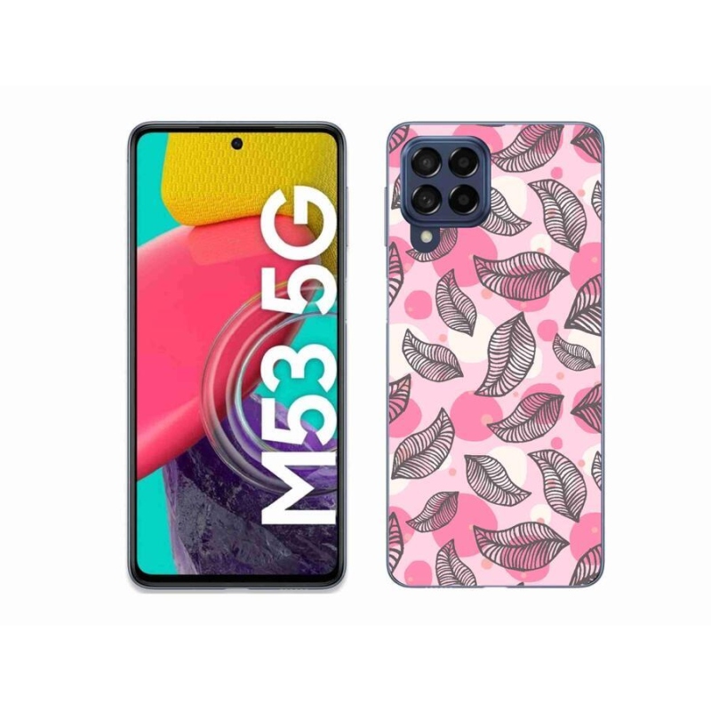 Gelový kryt mmCase na mobil Samsung Galaxy M53 5G - kreslené padající listy