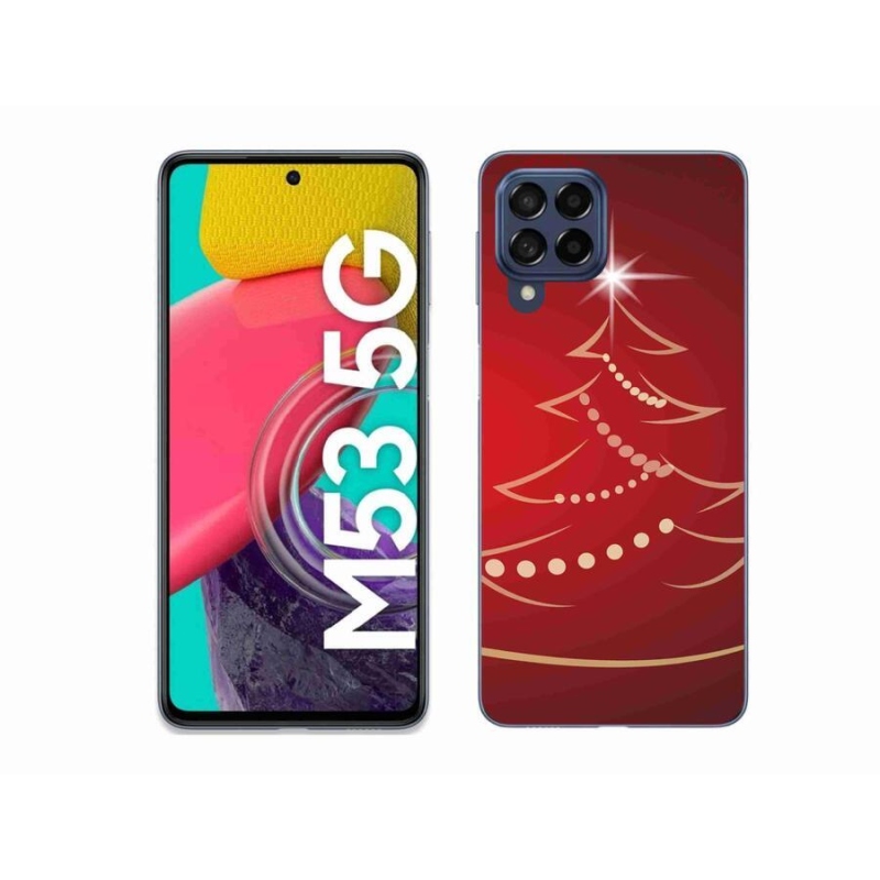 Gelový kryt mmCase na mobil Samsung Galaxy M53 5G - kreslený vánoční stromek