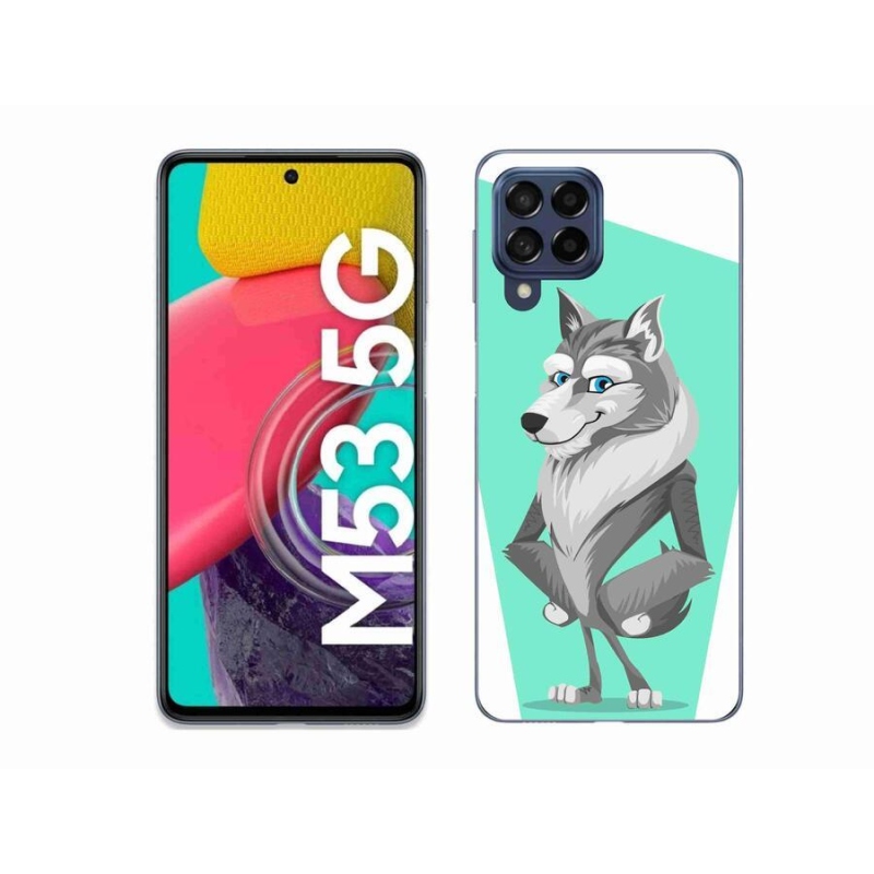 Gelový kryt mmCase na mobil Samsung Galaxy M53 5G - kreslený vlk