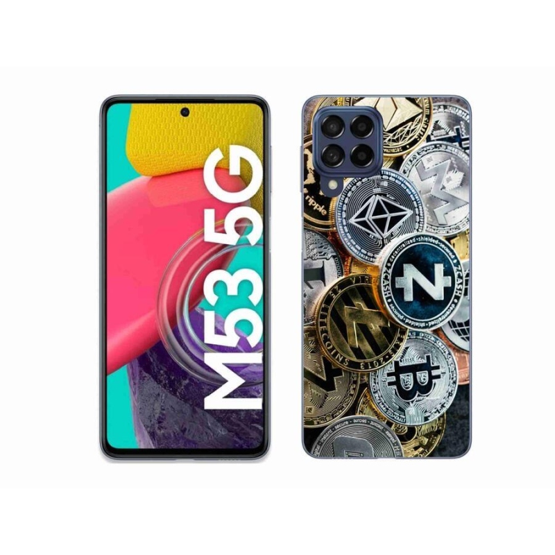 Gelový kryt mmCase na mobil Samsung Galaxy M53 5G - kryptoměny