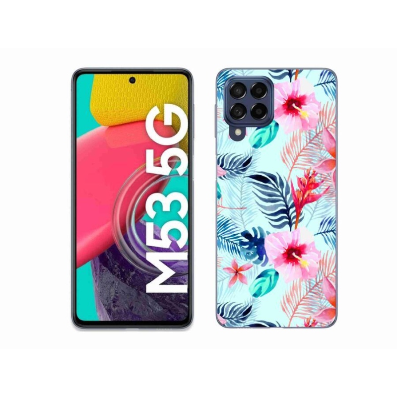 Gelový kryt mmCase na mobil Samsung Galaxy M53 5G - květiny
