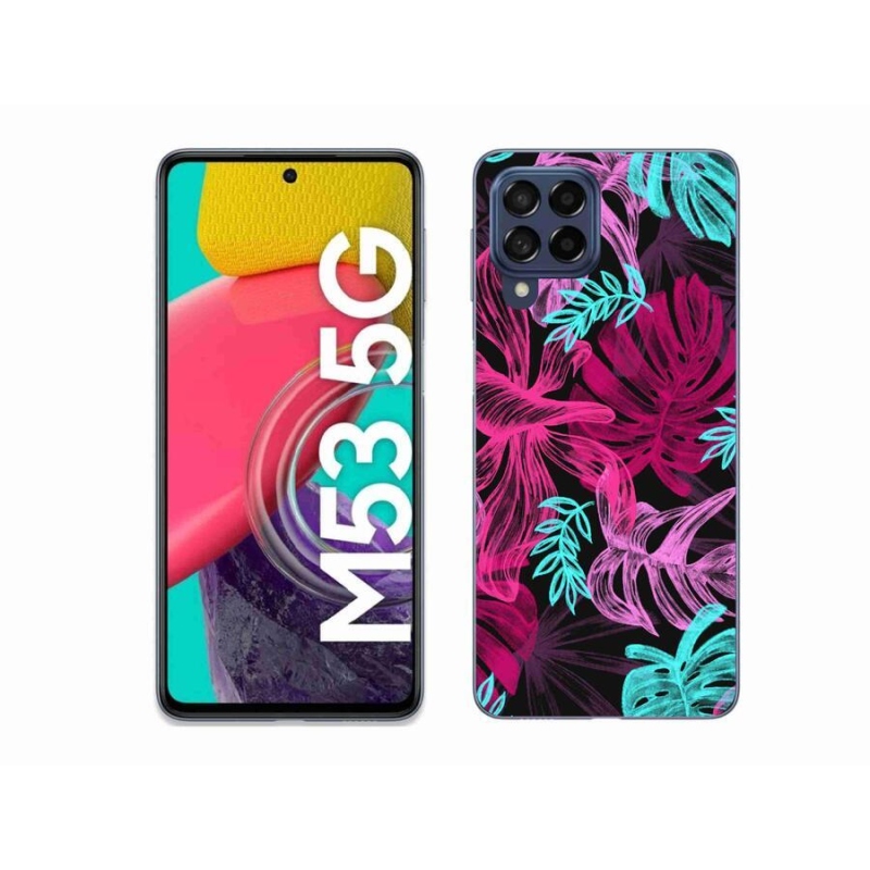 Gelový kryt mmCase na mobil Samsung Galaxy M53 5G - květiny 1
