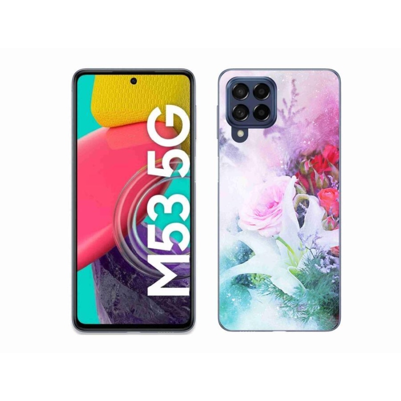 Gelový kryt mmCase na mobil Samsung Galaxy M53 5G - květiny 4