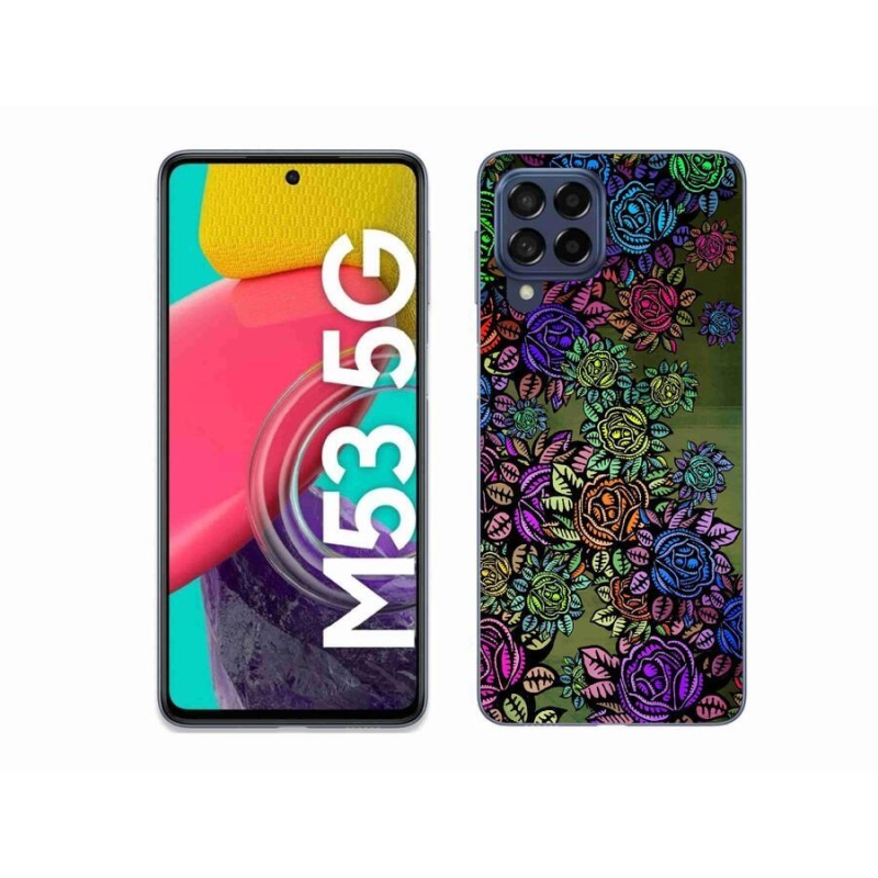 Gelový kryt mmCase na mobil Samsung Galaxy M53 5G - květiny 6