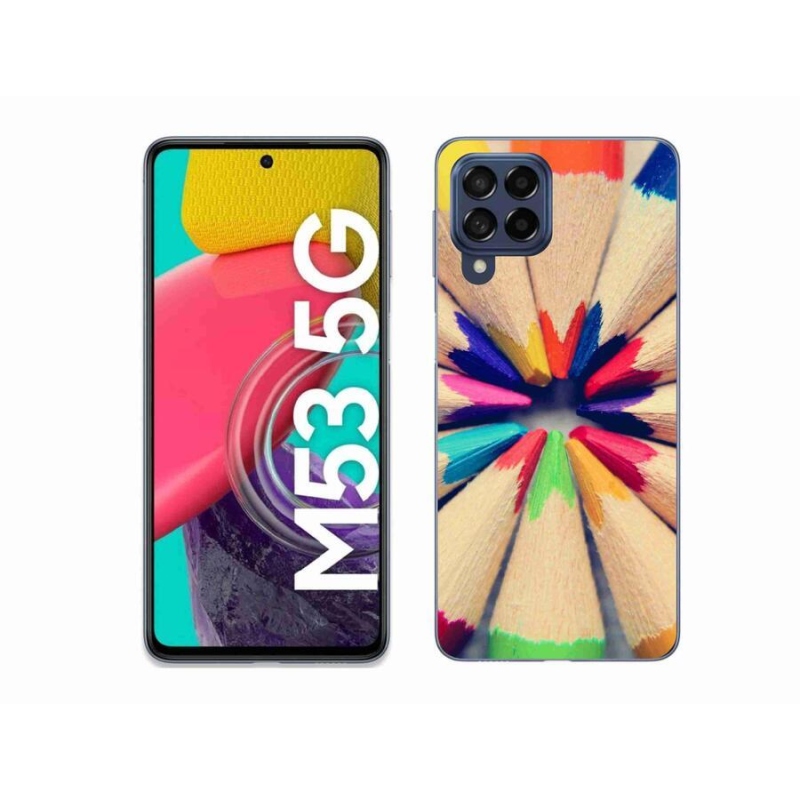 Gelový kryt mmCase na mobil Samsung Galaxy M53 5G - pastelky