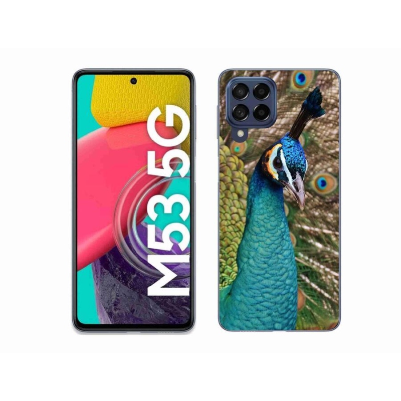 Gelový kryt mmCase na mobil Samsung Galaxy M53 5G - páv
