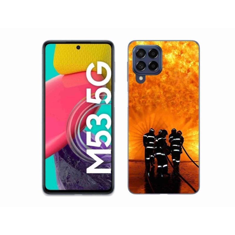 Gelový kryt mmCase na mobil Samsung Galaxy M53 5G - požár