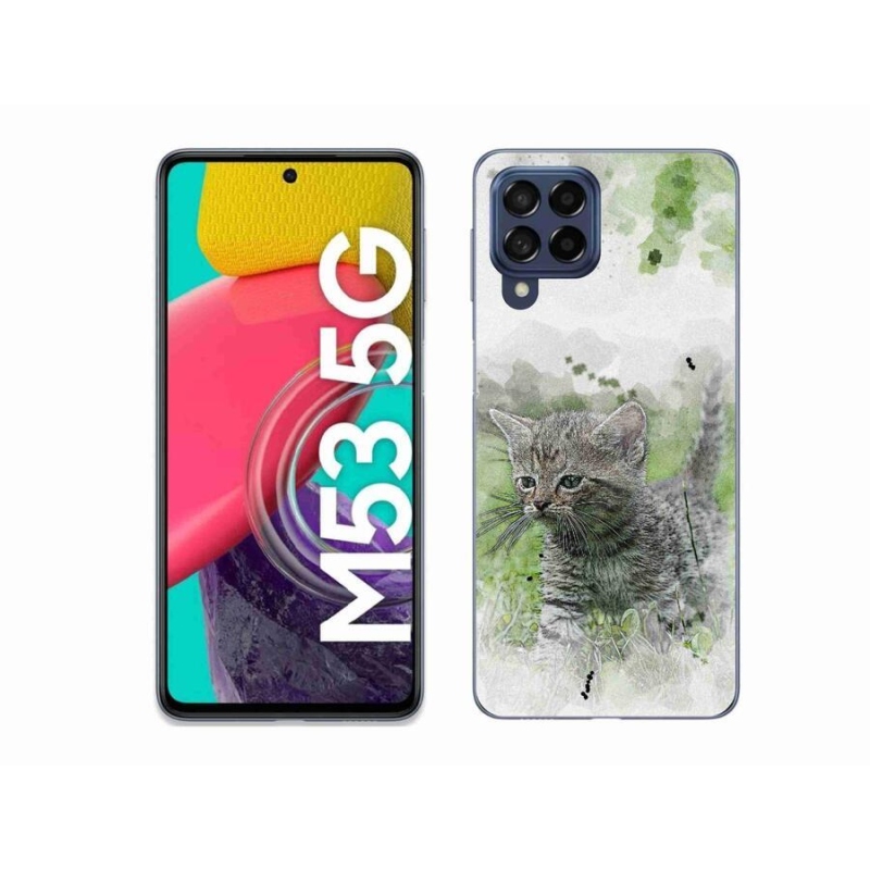 Gelový kryt mmCase na mobil Samsung Galaxy M53 5G - roztomilé kotě 1