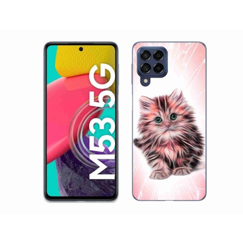 Gelový kryt mmCase na mobil Samsung Galaxy M53 5G - roztomilé kotě