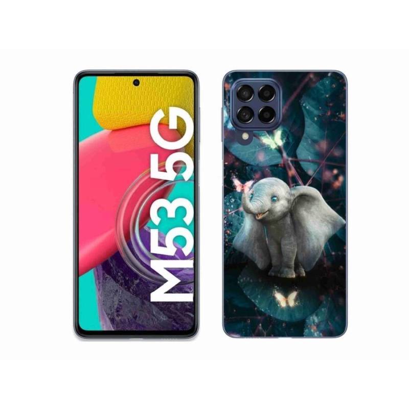 Gelový kryt mmCase na mobil Samsung Galaxy M53 5G - roztomilý slon