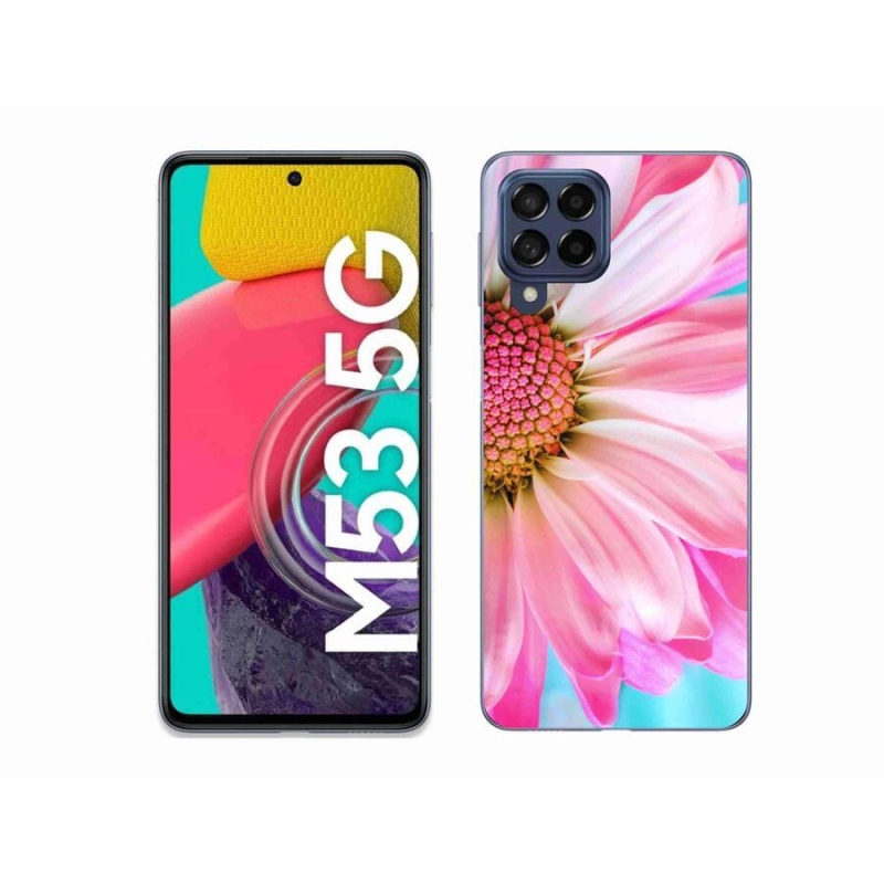 Gelový kryt mmCase na mobil Samsung Galaxy M53 5G - růžová květina