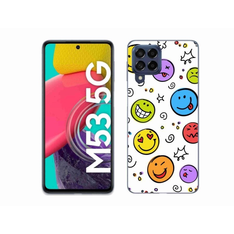 Gelový kryt mmCase na mobil Samsung Galaxy M53 5G - smajlíci