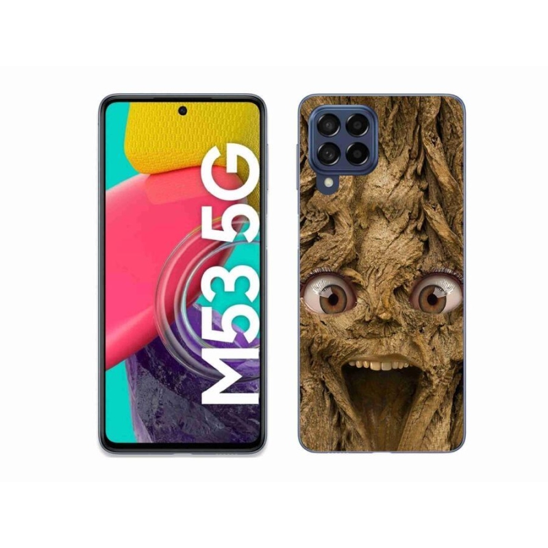 Gelový kryt mmCase na mobil Samsung Galaxy M53 5G - veselý strom s očima
