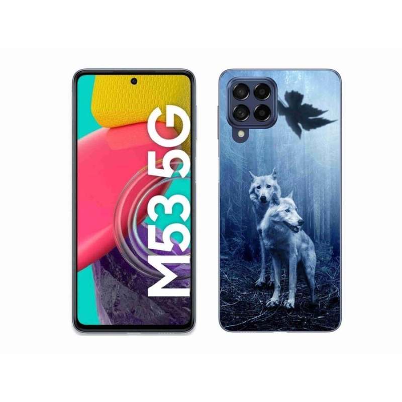 Gelový kryt mmCase na mobil Samsung Galaxy M53 5G - vlci v lese