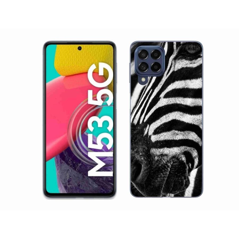 Gelový kryt mmCase na mobil Samsung Galaxy M53 5G - zebra