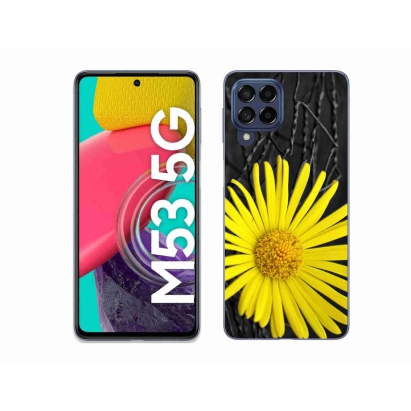 Gelový kryt mmCase na mobil Samsung Galaxy M53 5G - žlutá květina