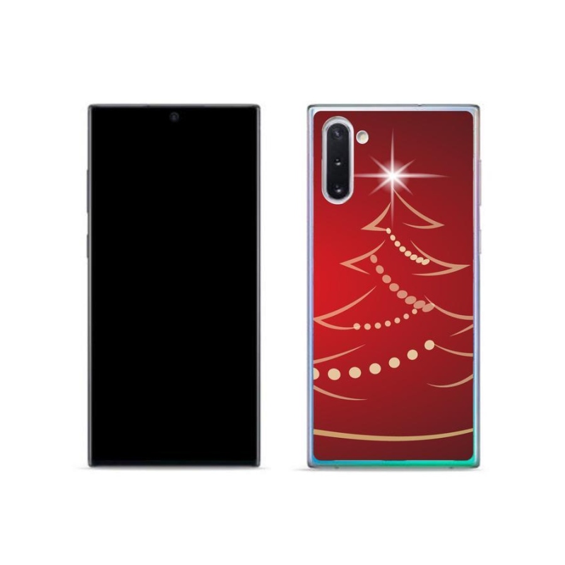 Gelový kryt mmCase na mobil Samsung Galaxy Note 10 - kreslený vánoční stromek