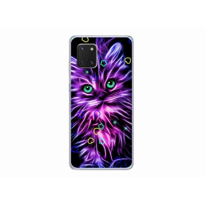 Gelový kryt mmCase na mobil Samsung Galaxy Note 10 Lite - abstraktní kočka