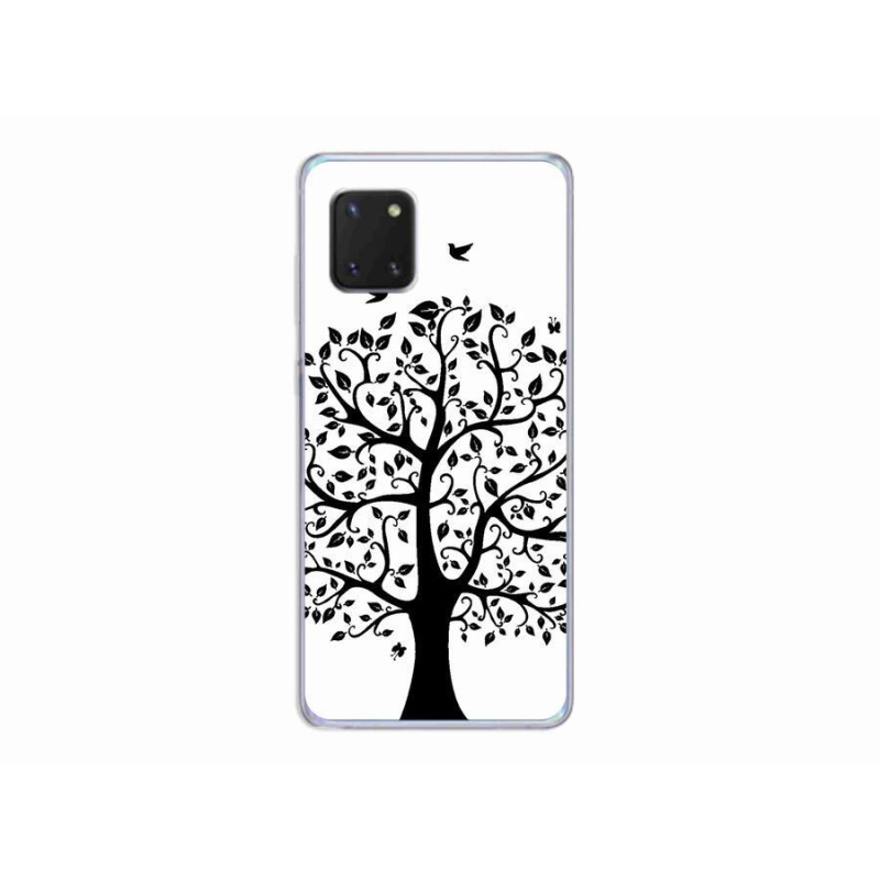 Gelový kryt mmCase na mobil Samsung Galaxy Note 10 Lite - černobílý strom
