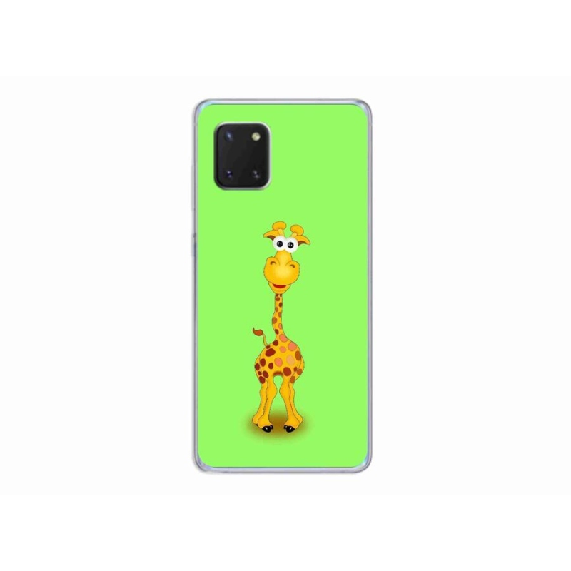 Gelový kryt mmCase na mobil Samsung Galaxy Note 10 Lite - kreslená žirafa