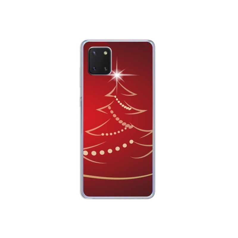 Gelový kryt mmCase na mobil Samsung Galaxy Note 10 Lite - kreslený vánoční stromek